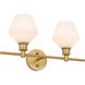 Rochester 2 Light 19 inch Brass Wall sconce Wall Light