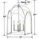 Dekalb 4 Light 14 inch Chrome Pendant Ceiling Light