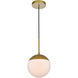 Oyster Bay 1 Light 8 inch Brass Pendant Ceiling Light