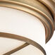 Erie 2 Light 13 inch Classic Brass Flush Mount Ceiling Light