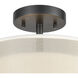 Hopewell 2 Light 12 inch Matte Black Semi Flush Mount Ceiling Light