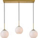 Huntington 3 Light 8 inch Brass Pendant Ceiling Light