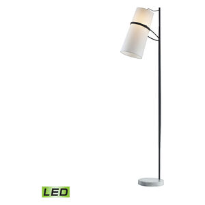 Stowe 70 inch 9.5 watt Matte Black with White Floor Lamp Portable Light