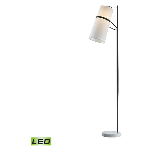 Stowe 70 inch 9.5 watt Matte Black with White Floor Lamp Portable Light