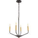 Geneseo 4 Light 18 inch Black and Brass Pendant Ceiling Light