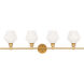 Rochester 4 Light 38 inch Brass Wall sconce Wall Light