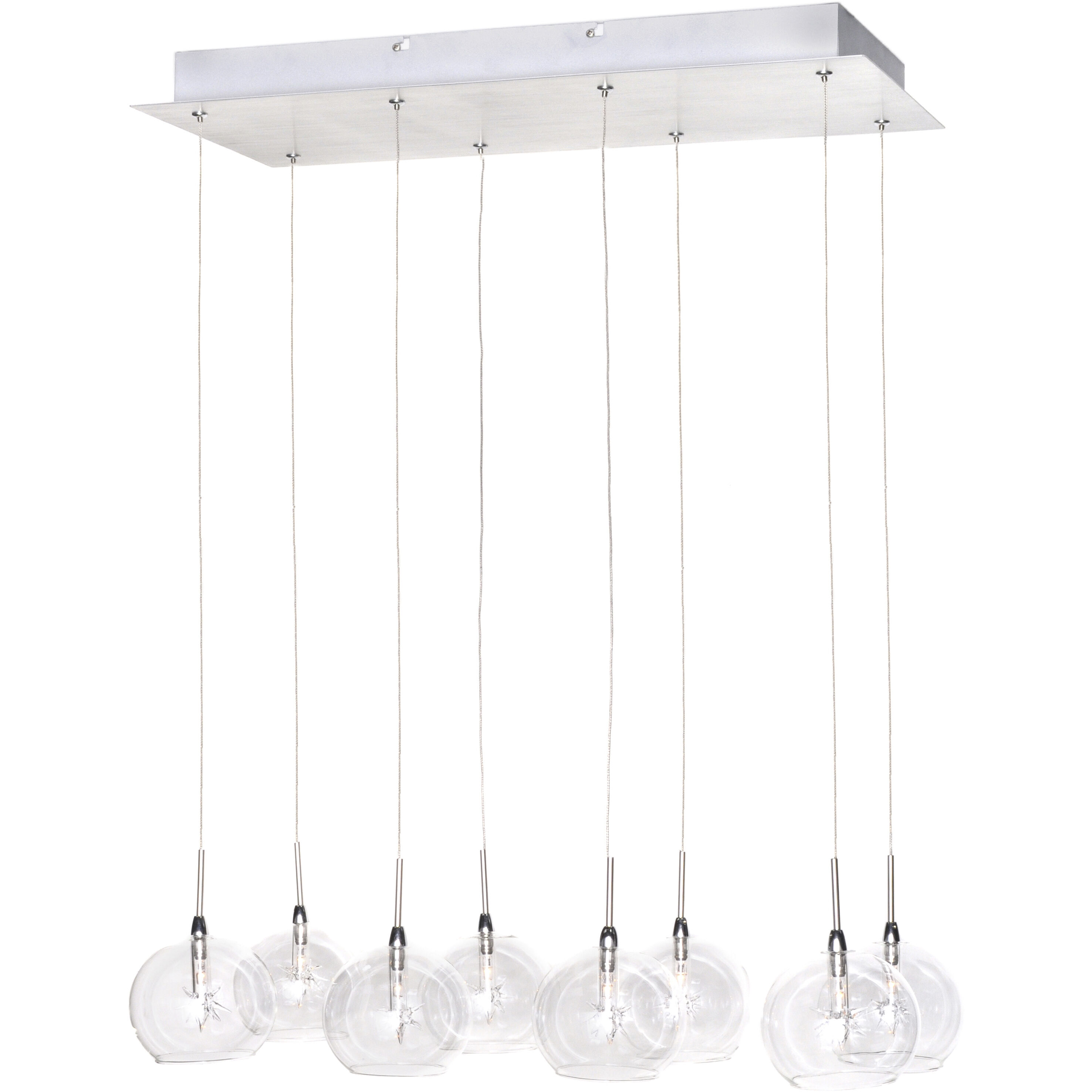 Bushkill 8 Light 23.5 inch Polished Chrome Linear Pendant Ceiling Light