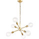 Charleston 6 Light 16 inch Brass Pendant Ceiling Light