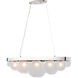 Shelocta 5 Light 39.38 inch Polished Chrome with White Chandelier Ceiling Light