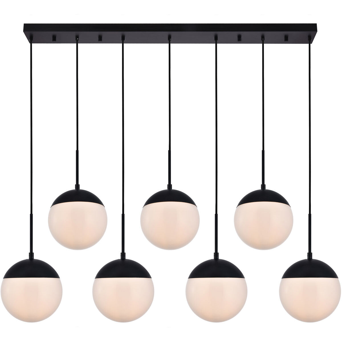 Oyster Bay 7 Light 8 inch Black Pendant Ceiling Light