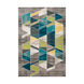 Milton 91 X 63 inch Deep Teal Rug, Rectangle