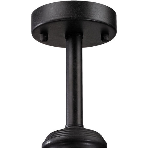 Everett 5 Light 20 inch Wrought Iron Black Semi Flush Mount Ceiling Light