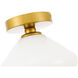 Rochester 1 Light 8 inch Brass Flush Mount Ceiling Light
