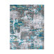 Milton 122.05 X 94.49 inch Teal/Gray/Charcoal/Deep Teal/Yellow/White Machine Woven Rug, Rectangle