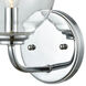 Glenolden 1 Light 8 inch Polished Chrome Vanity Light Wall Light