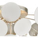 Walker 4 Light 18 inch Matte White with Silver Leaf Flush Mount Ceiling Light