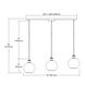 Airmont 3 Light 36 inch Oil Rubbed Bronze with Tarnished Brass Multi Pendant Ceiling Light, Configurable