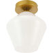 Rochester 1 Light 8 inch Brass Flush Mount Ceiling Light