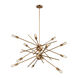 Rockville 12 Light 42 inch Matte Gold Chandelier Ceiling Light