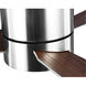Chase 56 inch Brushed Nickel with Silver/American Walnut Blades Hugger Ceiling Fan, Progress LED
