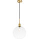 Rensselaer 1 Light 13 inch Brass Pendant Ceiling Light