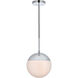 Oyster Bay 1 Light 10 inch Chrome Pendant Ceiling Light