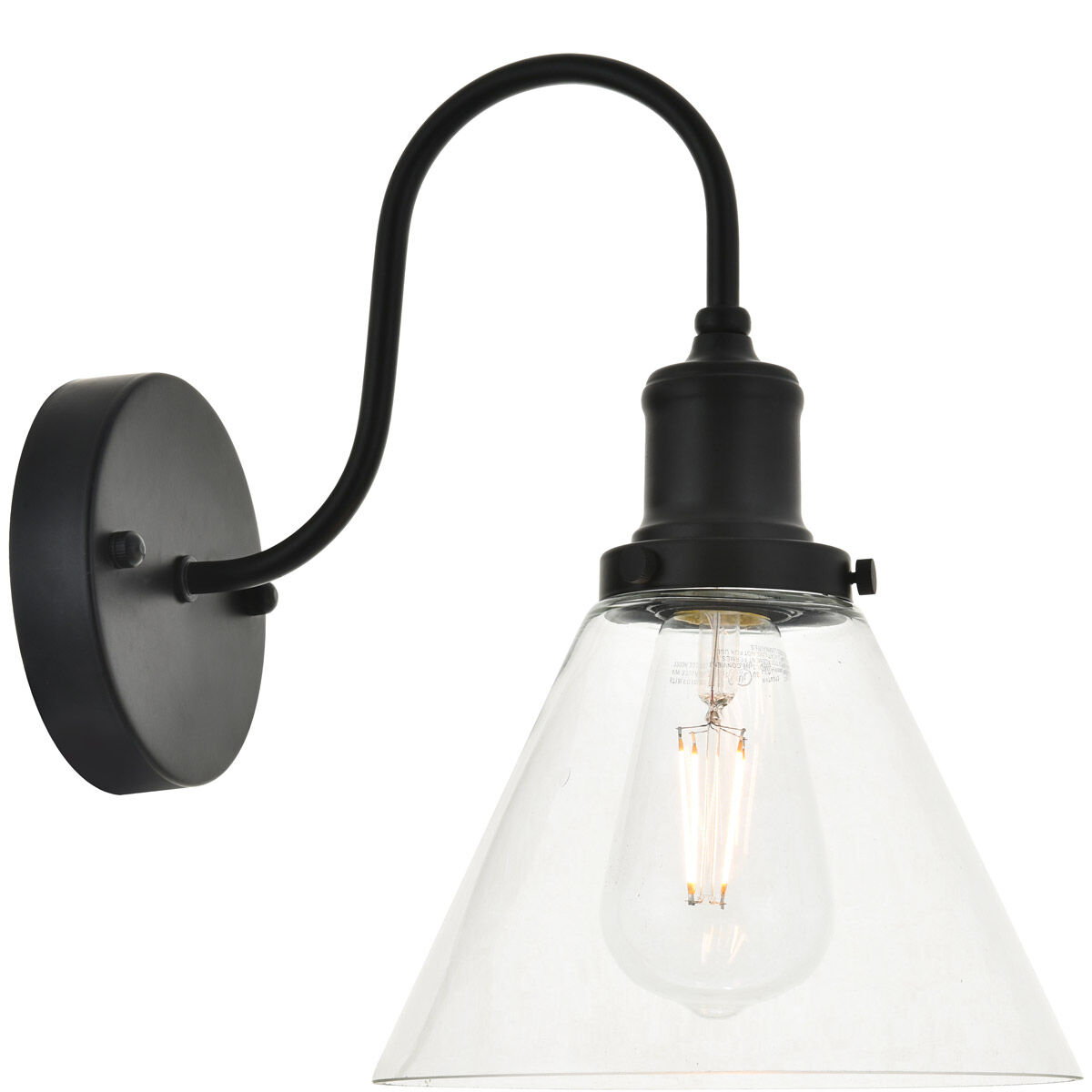 Dean 1 Light 8 inch Black Wall Sconce Wall Light