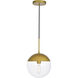 Oyster Bay 1 Light 10 inch Brass Pendant Ceiling Light