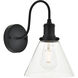 Dean 1 Light 8 inch Black Wall Sconce Wall Light