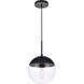 Oyster Bay 1 Light 10 inch Black Pendant Ceiling Light