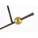 Bergen 1 Light 2 inch Black and Brass Pendant Ceiling Light