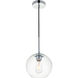 Huntington 1 Light 7.9 inch Chrome Pendant Ceiling Light