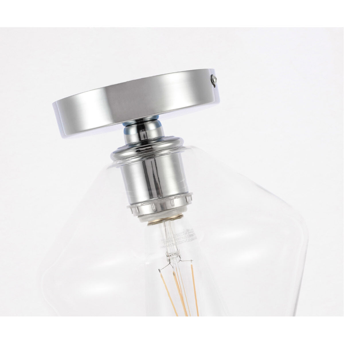 Rochester 1 Light 8 inch Chrome Flush Mount Ceiling Light