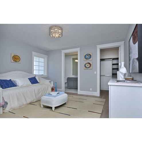 Troy 7 Light 15.75 inch Polished Chrome Flush Mount Ceiling Light