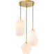 Rochester 3 Light 17 inch Brass Pendant Ceiling Light