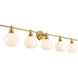 Syracuse 5 Light 47 inch Brass Wall sconce Wall Light