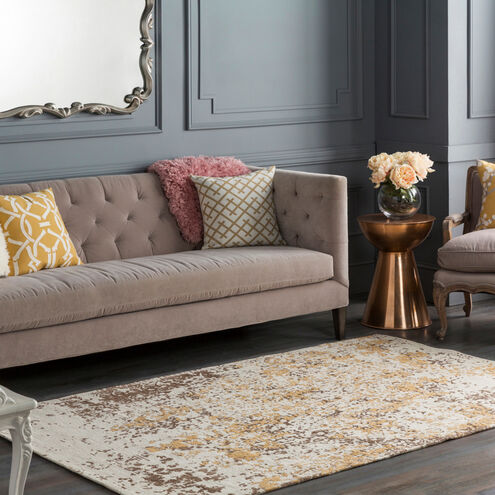 Kensington 96 X 24 inch Cream/Dark Brown/Mustard Rugs, Runner