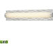 Florid LED 25 inch Silver with Matte Nickel Vanity Light Wall Light