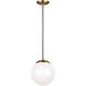 Abington LED 10 inch Satin Brass Pendant Ceiling Light