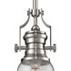 Pittsburgh 1 Light 8 inch Satin Nickel Mini Pendant Ceiling Light