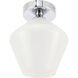Rochester 1 Light 8 inch Chrome Flush Mount Ceiling Light