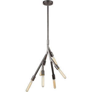Sweden 6 Light 14 inch Dark Graphite Chandelier Ceiling Light