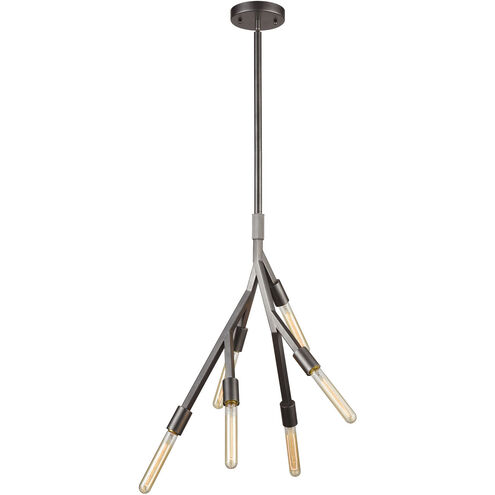 Sweden 6 Light 14 inch Dark Graphite Chandelier Ceiling Light