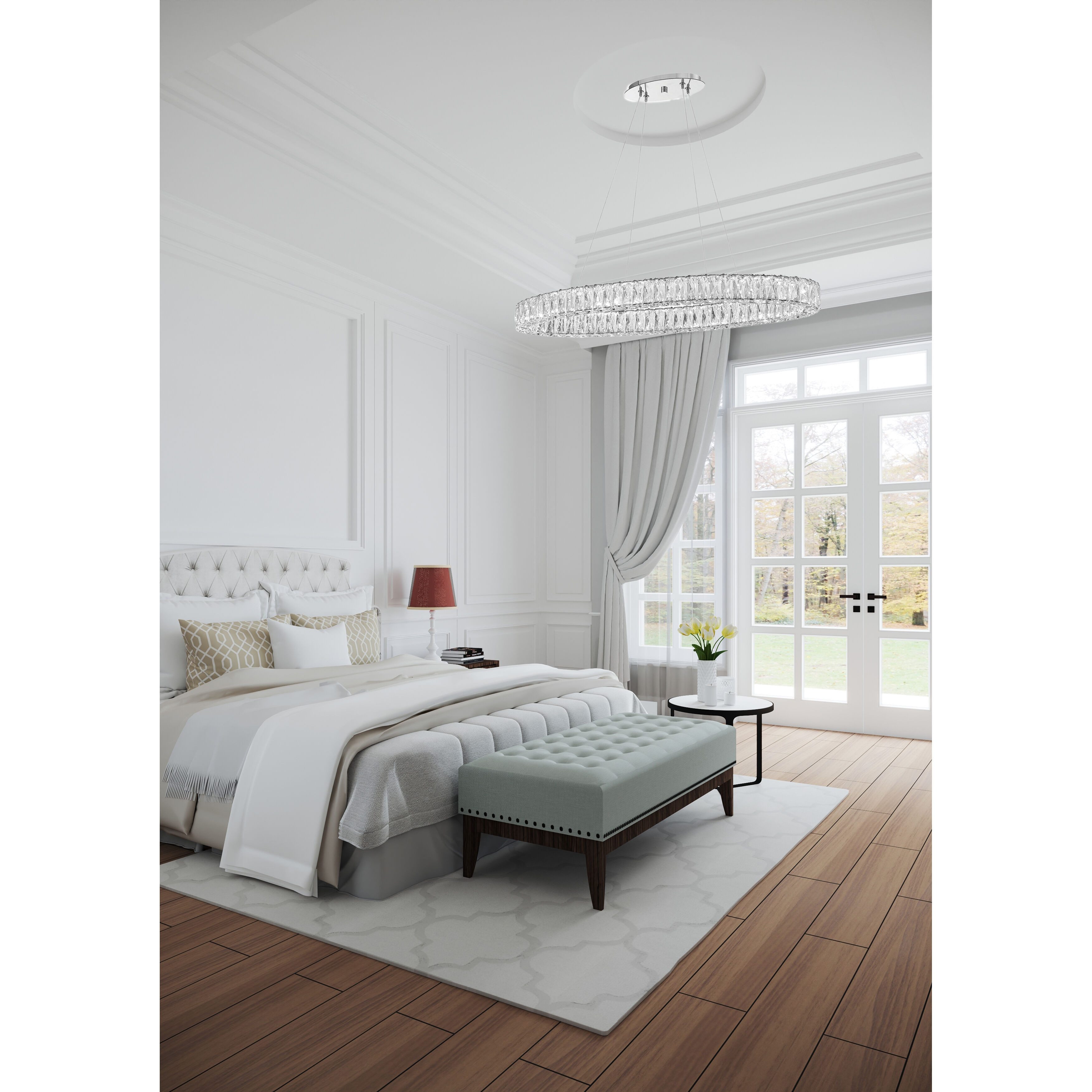 Dickinson 1 Light 39 inch Chrome Pendant Ceiling Light