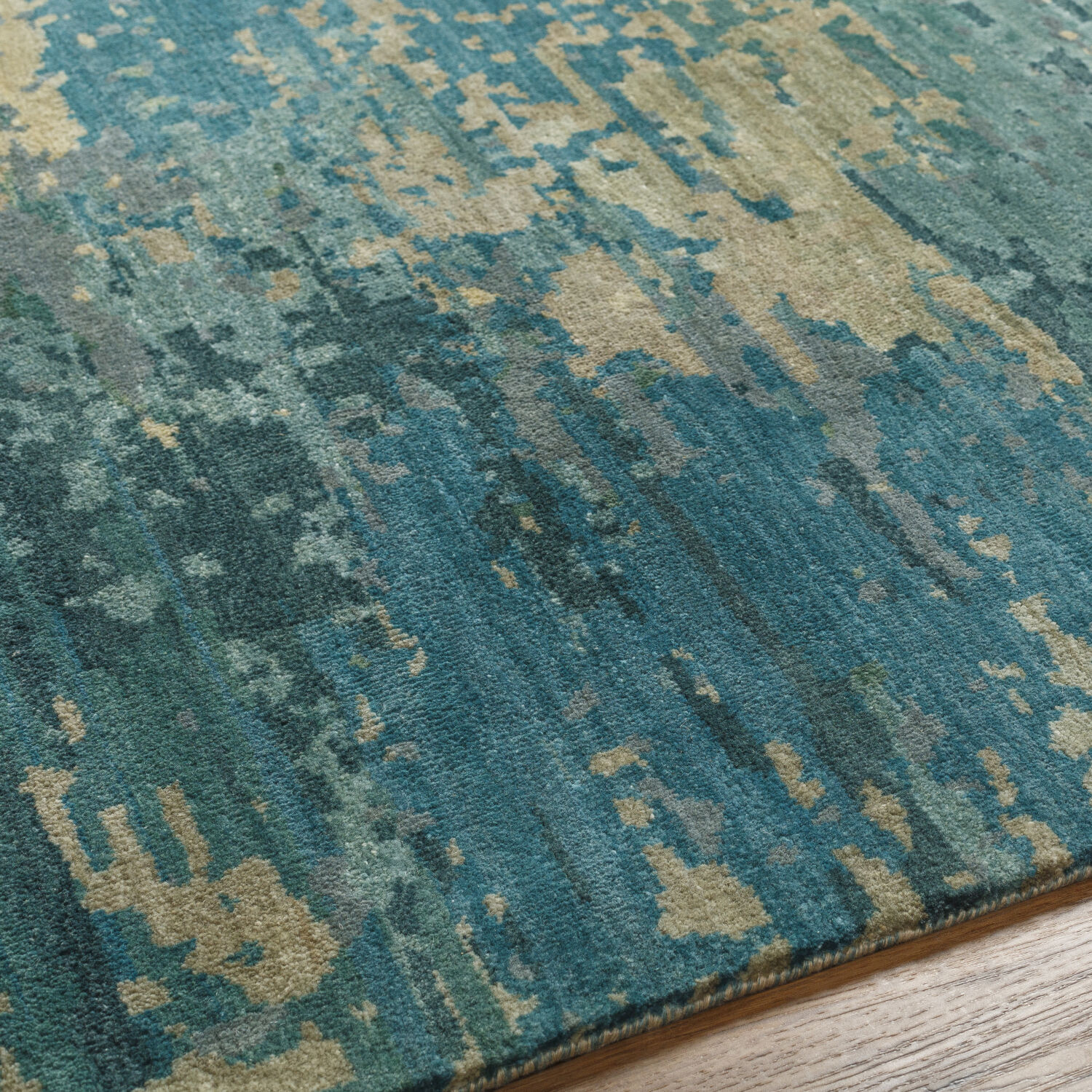 Windsor 96 X 60 inch Teal Rug, Rectangle