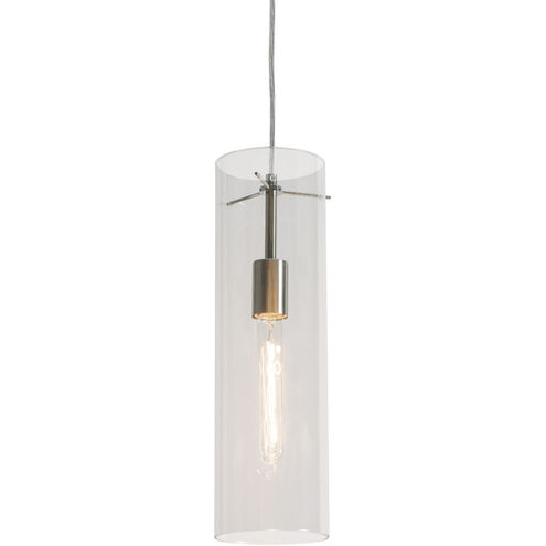 Montauk 1 Light 4.63 inch Satin Nickel Pendant Ceiling Light in Clear Glass