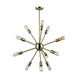 Ogden 12 Light 27 inch Satin Brass Chandelier Ceiling Light