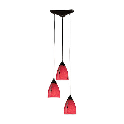 Millcreek 3 Light 10 inch Dark Rust Mini Pendant Ceiling Light