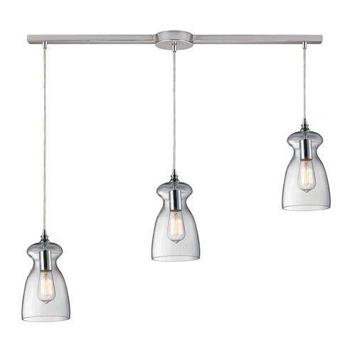 Greece 3 Light 5 inch Polished Chrome with Clear Multi Pendant Ceiling Light