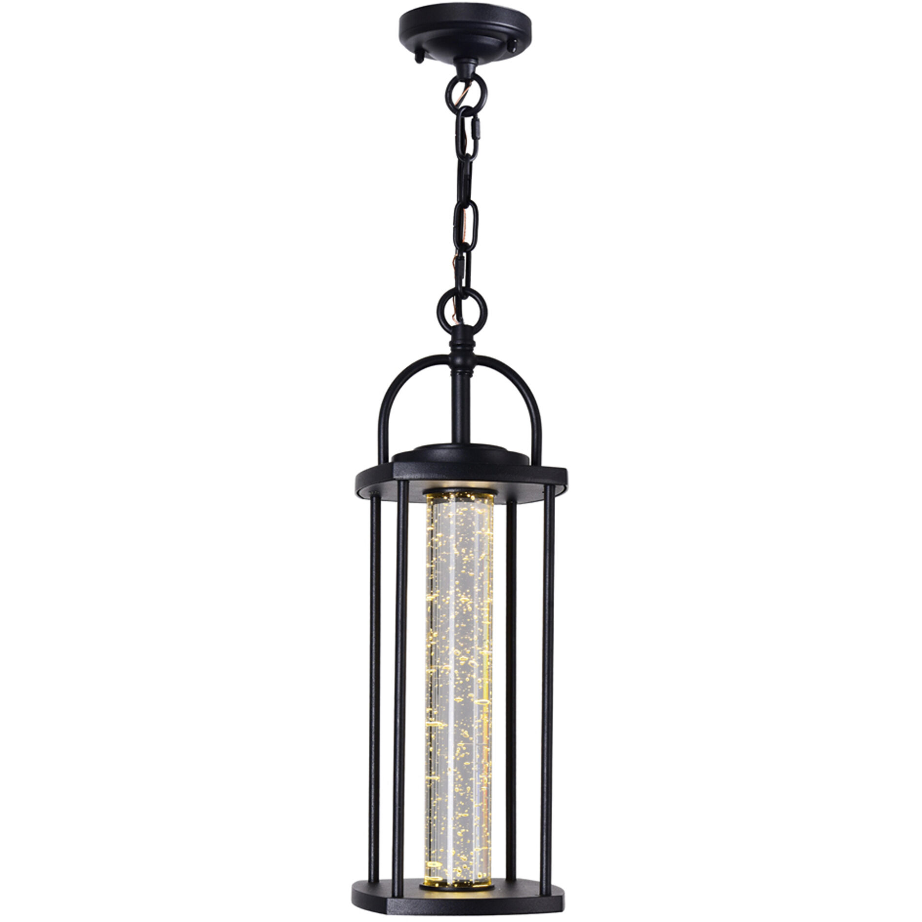 Greenwood LED 6 inch Black Outdoor Hanging Light
